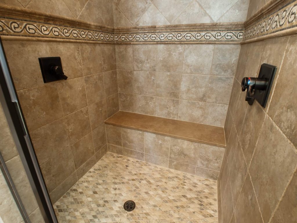 Tile shower wood bathroom ideas look walls remodel showers simple rustic designs bathrooms porcelain walk normandyremodeling tiles wall floor like